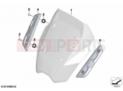 BMW Motorrad BMW 2018 C-Models C 400 X (0C09, 0C19) Windshield / mounting | Windshield / mounting