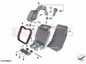 BMW Motorrad BMW 2018 C-Models C 400 X (0C09, 0C19) Storage compartment trim legshield | Storage compartment trim legshield