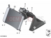 BMW Motorrad BMW 2018 C-Models C 400 X (0C09, 0C19) Radiator 2