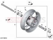 Cast rim, rear - BMW Motorrad F 900 R (0K11, 0K13) 2024