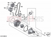Coolant / oil pump - BMW Motorrad S 1000 RR 15 (0D40) 2016