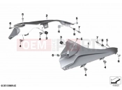 Side trim panel top - BMW Motorrad S 1000 RR 15 (0D40) 2016