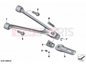 Rear footrests - BMW Motorrad S 1000 RR 15 (0D40) 2016
