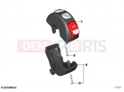 Multifunction switch right button grey - BMW Motorrad S 1000 RR 15 (0D40) 2016