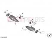 Mounting indicator lamps front - BMW Motorrad S 1000 RR 15 (0D40) 2016