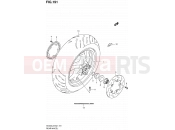191 - REAR WHEEL (AN400AL2 E19) - Suzuki AN400A L2 (2012) Burgman 400 (E19, E24)