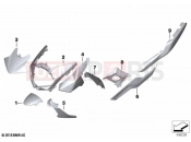 Trim panel components U751 alpine-white | Trim panel components U751 alpine-white - BMW Motorrad C 400 GT (0C06, 0C16) 2018