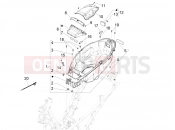 Helmet huosing - Undersaddle - Piaggio Beverly 300 Deep Black E5 MY23 (EU) 2024