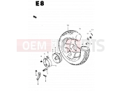 50 - REAR WHEEL - Suzuki CS50 / CS50D / CS50G D (1983)