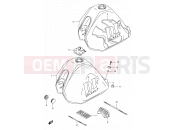 30 - FUEL TANK (MODEL X) - Suzuki DF125E X (1999)