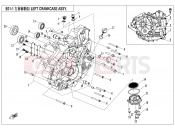 CFMOTO CFORCE 450 (CF400AU-A) LEFT CRANKCASE ASSY - E01-1