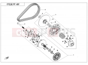 CFMOTO CFORCE 450 (CF400AU-A) CLUTCH @^ CVT ASSY.(16g WEIGHT ROLLER) - E05-B