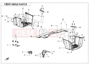 CFMOTO 2021 ATV CFORCE 625 (CF600AU-3S) MIDDLE PLASTICS(WITHOUT GEARSHIFT LOCK) - F04-3-B-V2