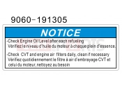 WARNING DECAL, DASHBOARD(CANADA) - F19-K - CFMOTO UFORCE 550 (CF500UU) 2018