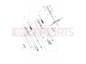 Triumph 2025 SCRAMBLER 1200 X Front Forks & Lower Yoke