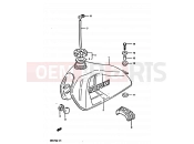 SUZUKI DR125S E (1984) 34 - FUEL TANK (E02, E04, E15, E18, E21)