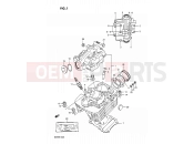 1 - CYLINDER HEAD - Suzuki DR200 G (1986)
