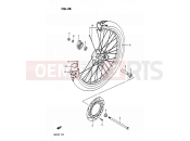 38 - FRONT WHEEL - Suzuki DR200 K (1989)