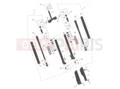 TRIUMPH TF250-C Front Forks & Lower Yoke