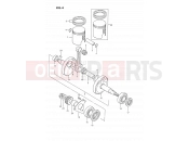 SUZUKI DS80 P (1993) (E03) 4 - CRANKSHAFT