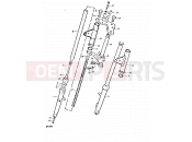 SUZUKI GP125 C (1978) 80 - FRONT FORK (GP125UN E14 F.NO.106421~)