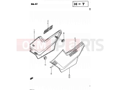 57 - FRAME COVER (GS450SZ E06, E24, E34, E39) - Suzuki GS450L D (1983)