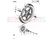 66 - FRONT WHEEL (MODEL Z) - Suzuki GS450L D (1983)