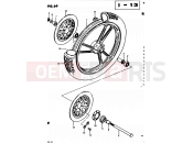 69 - FRONT WHEEL (MODEL D E34) - Suzuki GS450L D (1983)