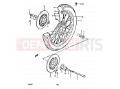 SUZUKI GS550E T (1996) 53 - FRONT WHEEL (FOR SPOKE WHEEL/SINGLE DISK)