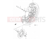 SUZUKI LS650P K2 (2002) Savage (E03,E28,E33) 43 - FRONT WHEEL