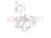3 - CRANKCASE COVER (MODEL X) - Suzuki PV50 D (1983)
