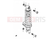 47 - REAR SHOCK ABSORBER - Suzuki RG50 E (1984) Gamma