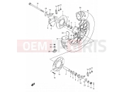 36 - REAR WHEEL - Suzuki RM80 X (1999) (E24)