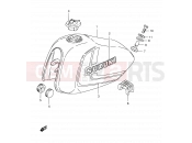 SUZUKI TS125ER L (1990) 41 - FUEL TANK (E08, E09, E31, E95, MODEL L P09)