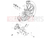 SUZUKI TS125X / TS125XU E (1984) 43 - FRONT WHEEL (MODEL E)