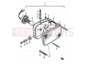 SUZUKI TS250X G (1986) 23 - HEADLAMP (E01,E24)